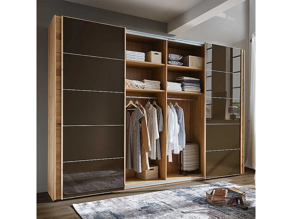 Schlafzimmerschrank mit Schwebetüren 67 cm tief