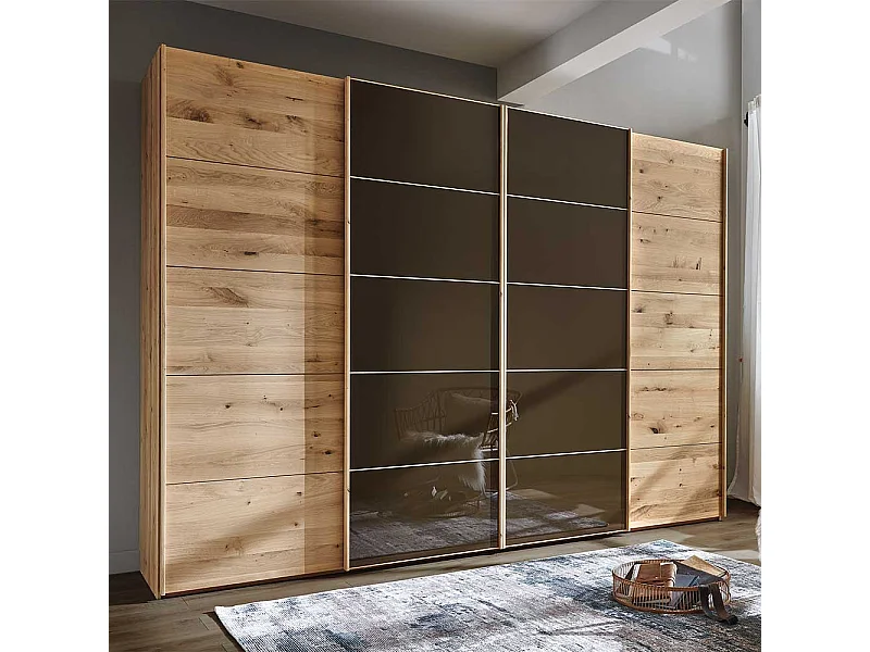 Schlafzimmerschrank mit Schwebetüren 67 cm tief