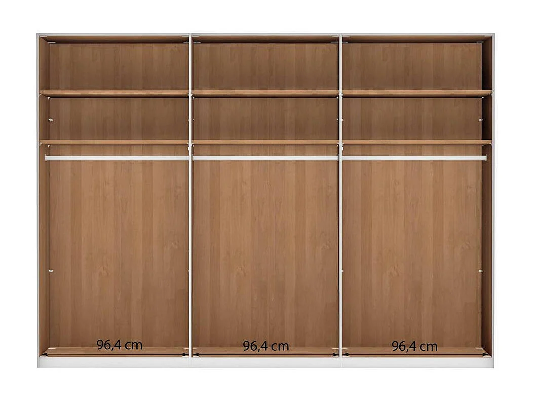 Drehtürenschrank Schlafzimmerkleiderschrank 295 cm breit 216 cm hoch