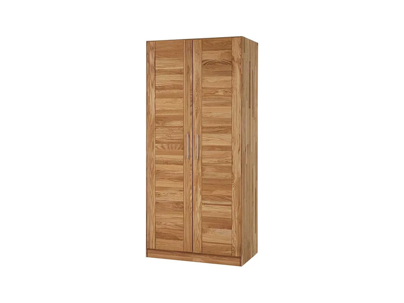 Schlafzimmerschrank mit 2 Türen Wildeiche Massivholz