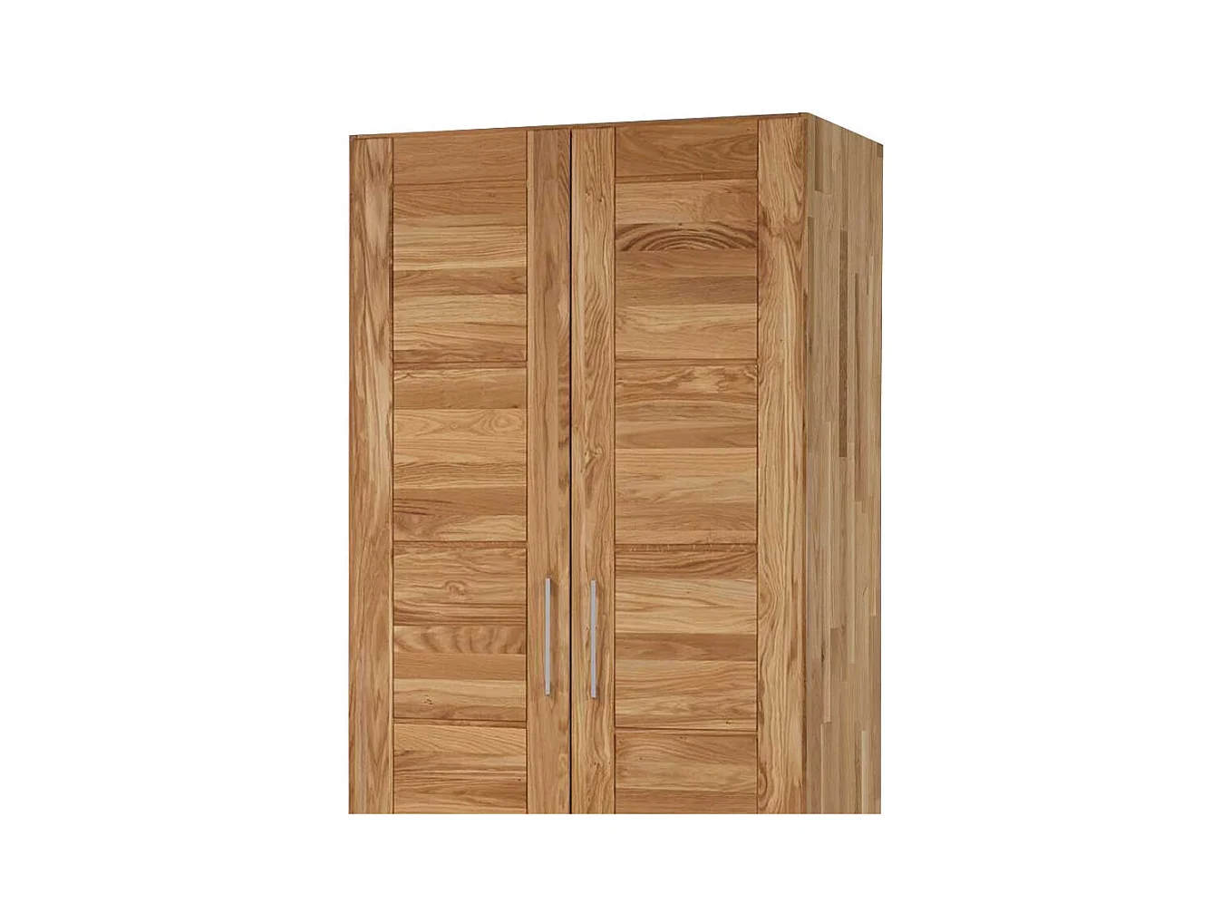 Schlafzimmerschrank mit 2 Türen Wildeiche Massivholz