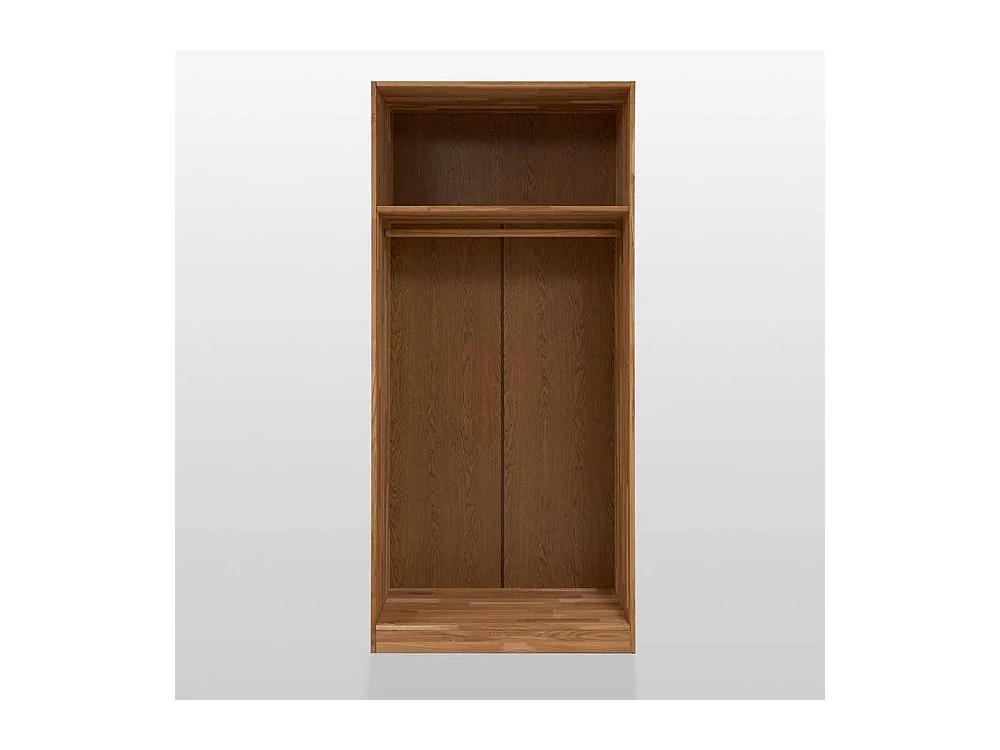 Schlafzimmerschrank mit 2 Türen Wildeiche Massivholz
