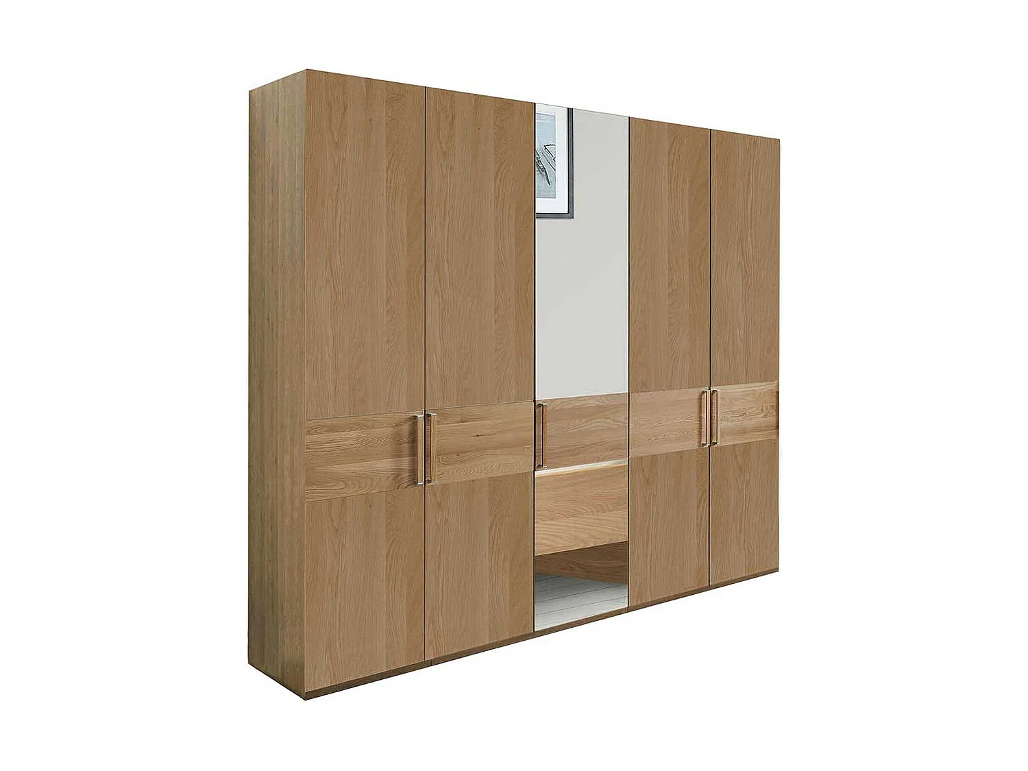 Drehtürenschrank 5-türig Eiche teilmassiv