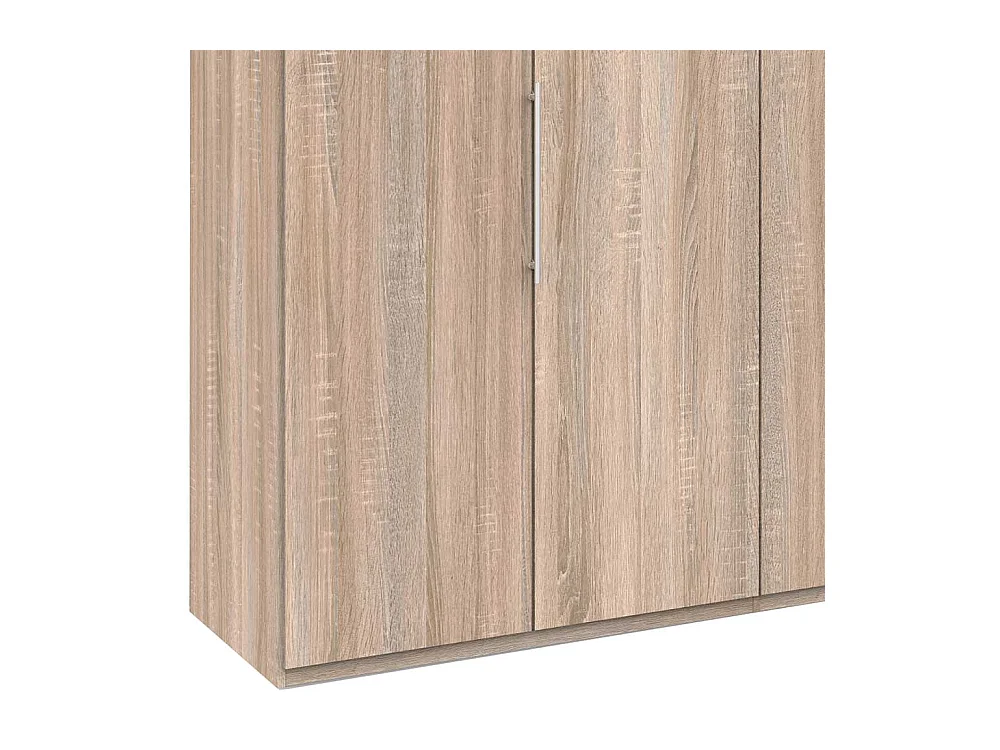 XXL Schlafzimmerschrank mit drei Falttüren Eiche Sägerau