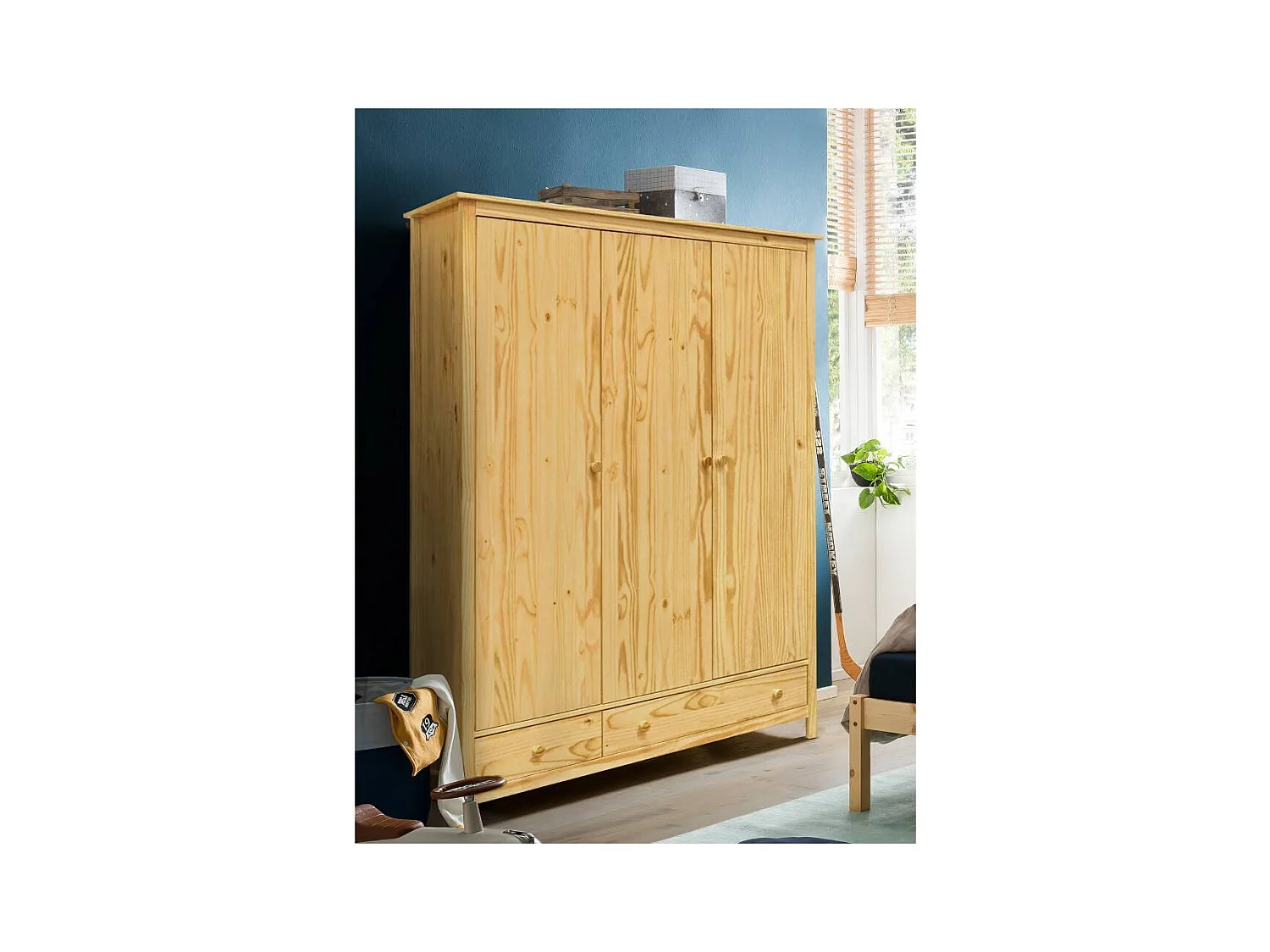 Drehtürenschrank Kiefer Kleiderschrank im Landhausstil 3 türig