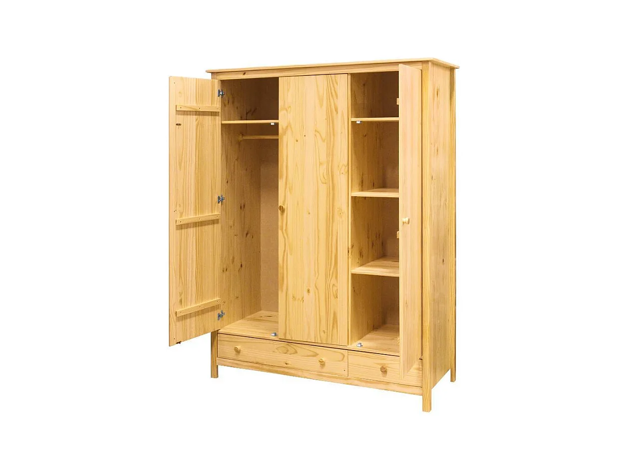 Drehtürenschrank Kiefer Kleiderschrank im Landhausstil 3 türig