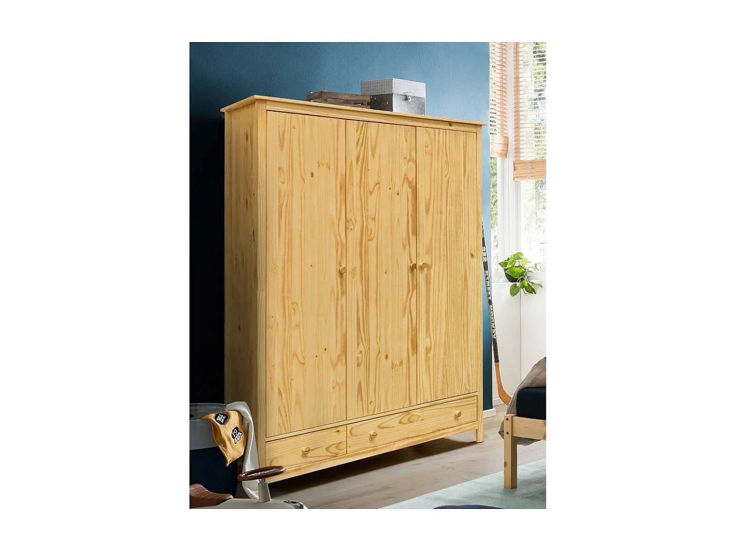 Drehtürenschrank Kiefer Kleiderschrank im Landhausstil 3 türig