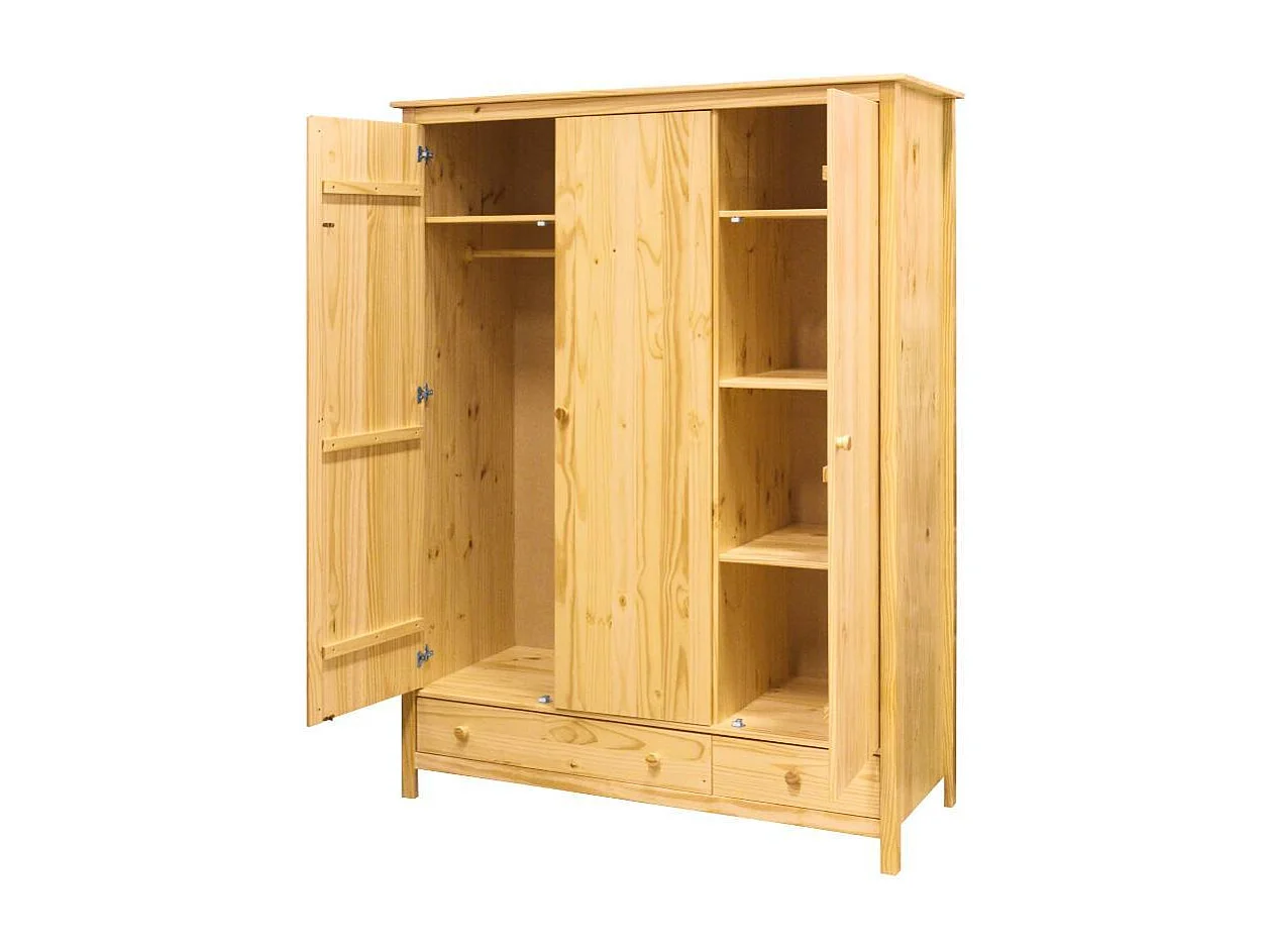 Drehtürenschrank Kiefer Kleiderschrank im Landhausstil 3 türig