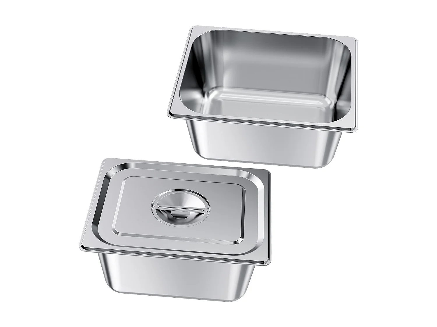 Pojemnik Gastronorm SucceBuy GN 1/2, Pojemnik do Gastronomii ze Stali Nierdzewnej 2Szt 9 L, Pojemnik ze Stali Nierdzewnej do Żywności Głębokość 14,9 cm