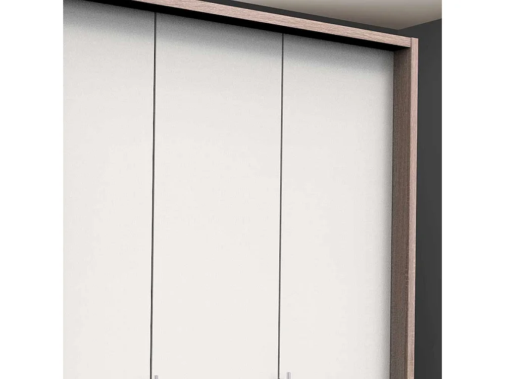 Kompakter Kleiderschrank mit sechs Schubladen und zwei Türen modern