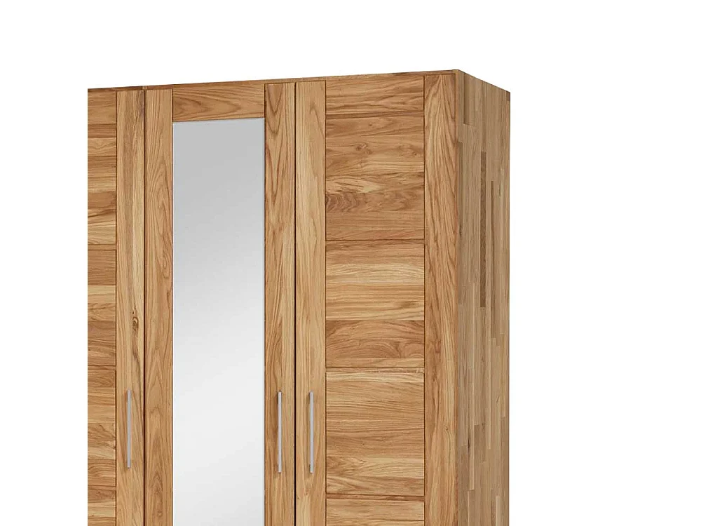 Massivholz Kleiderschrank aus Wildeiche Spiegel