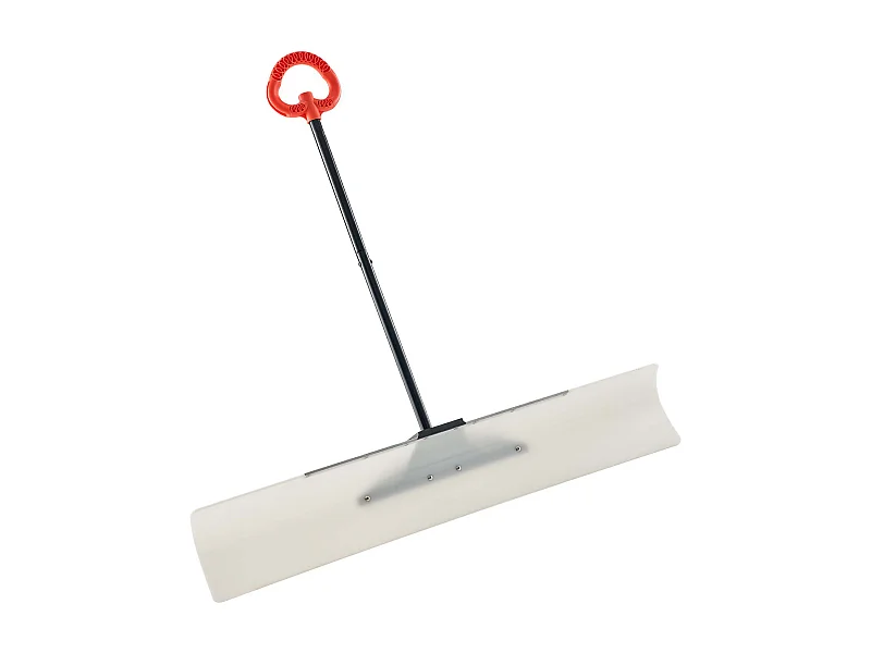 Pala de Nieve SucceBuy, 122 cm, Empujador de Nieve con Mango Ergonómico, Cuchilla de Plástico PEHD, Pala de Despeje de Nieve con Mango Segmentado, Quitanieves