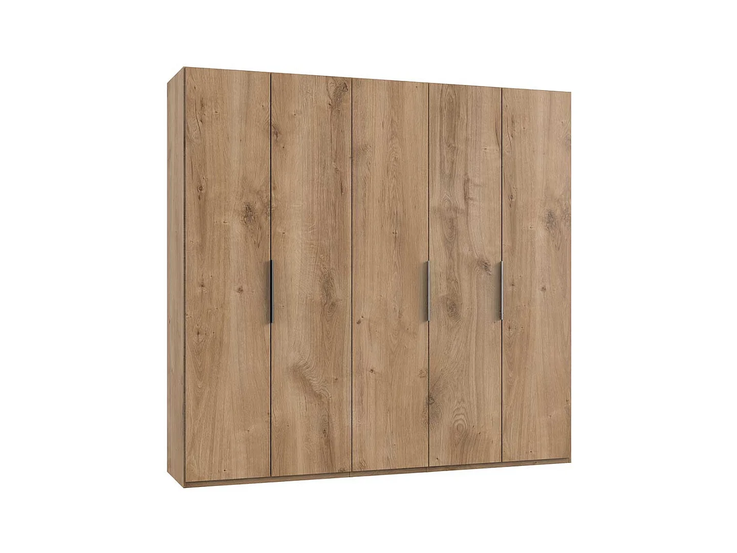 Kleiderschrank mit 5 Türen in Plankeneiche Holzoptik 250 cm breit