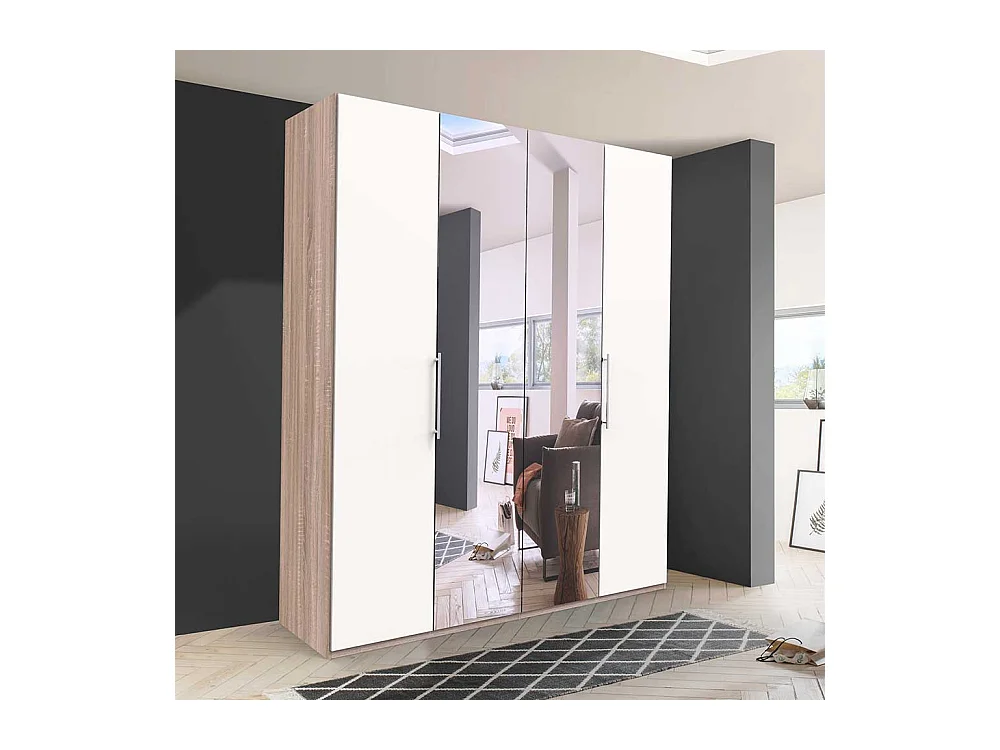Moderner Schlafzimmerschrank mit Falttüren und Spiegel Made in Germany
