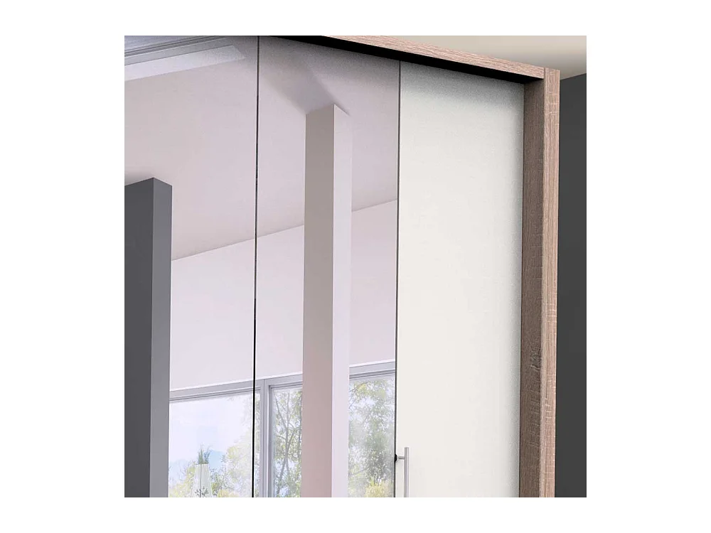 Moderner Schlafzimmerschrank mit Falttüren und Spiegel Made in Germany