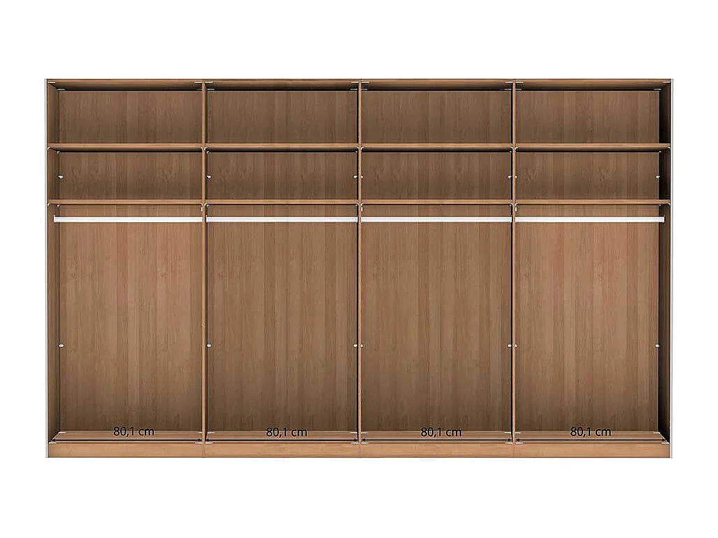 Schlafzimmerschrank mit Schwebetüren 67 cm tief