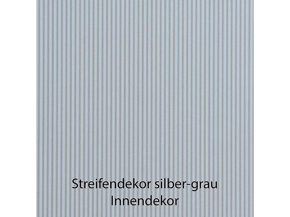 Glasfront Kleiderschrank in Weiß & Hellgrau sechs Schubladen