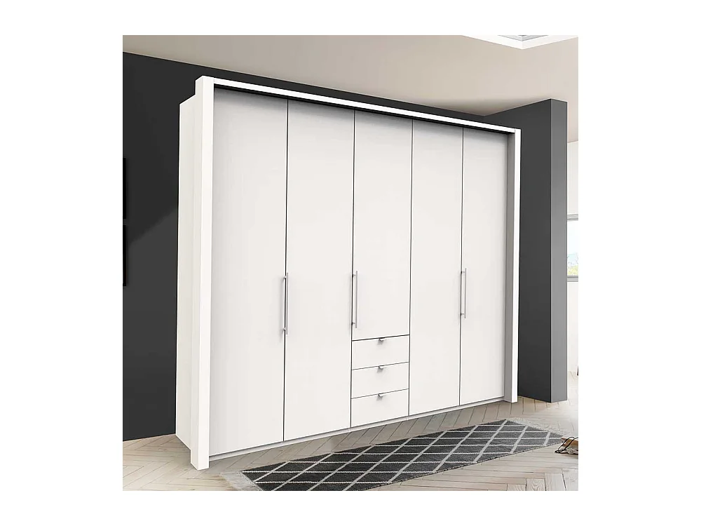 Moderner Kleiderschrank 3 türig Weiß