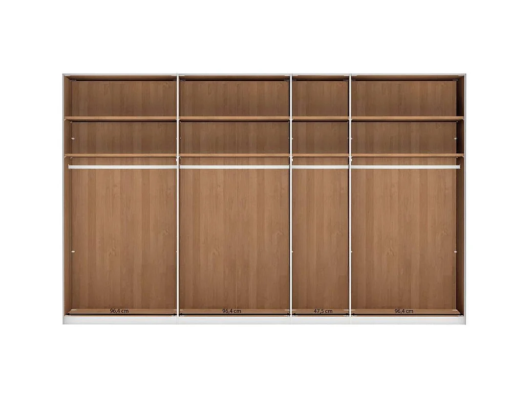 Kleiderschrank Schlafzimmerkleiderschrank 236 cm hoch mit acht Einlegeböden
