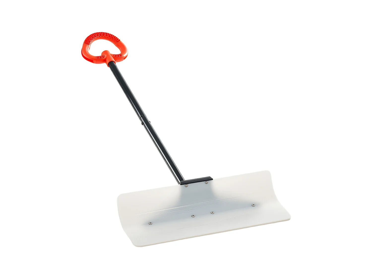 Pala de Nieve SucceBuy, 61 cm, Empujador de Nieve con Mango Ergonómico, Cuchilla de Plástico PEHD, Pala de Despeje de Nieve con Mango Segmentado, Quitanieves