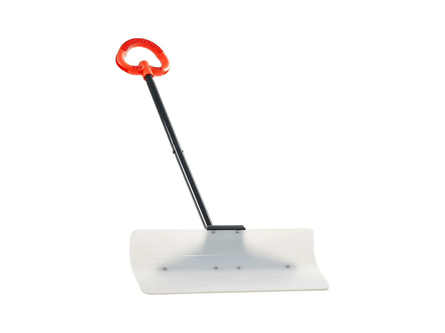 Pala de Nieve SucceBuy, 61 cm, Empujador de Nieve con Mango Ergonómico, Cuchilla de Plástico PEHD, Pala de Despeje de Nieve con Mango Segmentado, Quitanieves