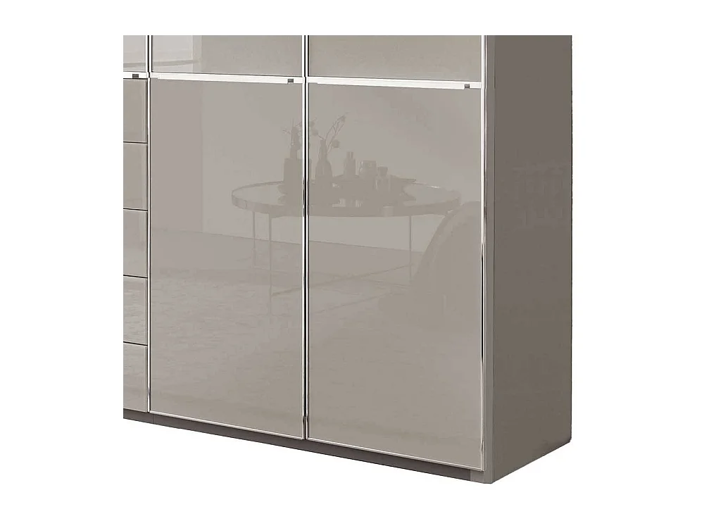 Kleiderschrank Schlafzimmerkleiderschrank mit fünf Schubladen in Hellgrau