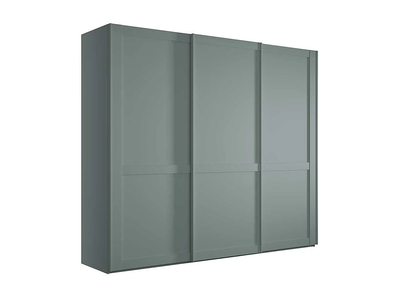 Schwebetuerenschrank modern im Landhausstil Graugrün