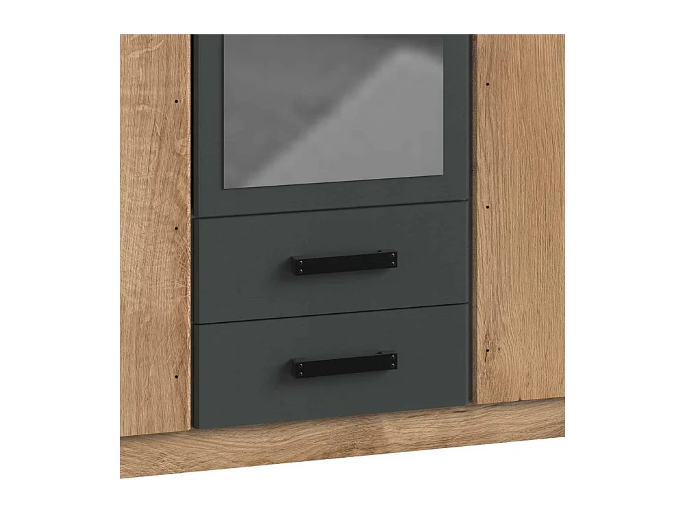 Drehtürenschrank Spiegeltür im Industry und Loft Stil 135 cm breit