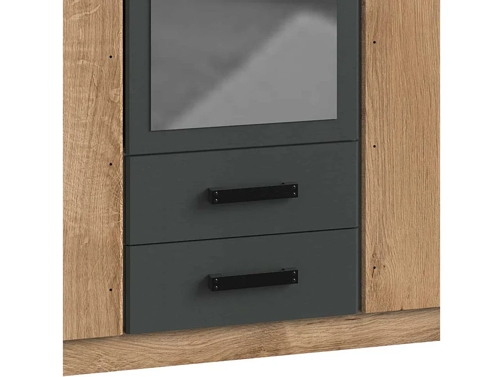 Drehtürenschrank Spiegeltür im Industry und Loft Stil 135 cm breit