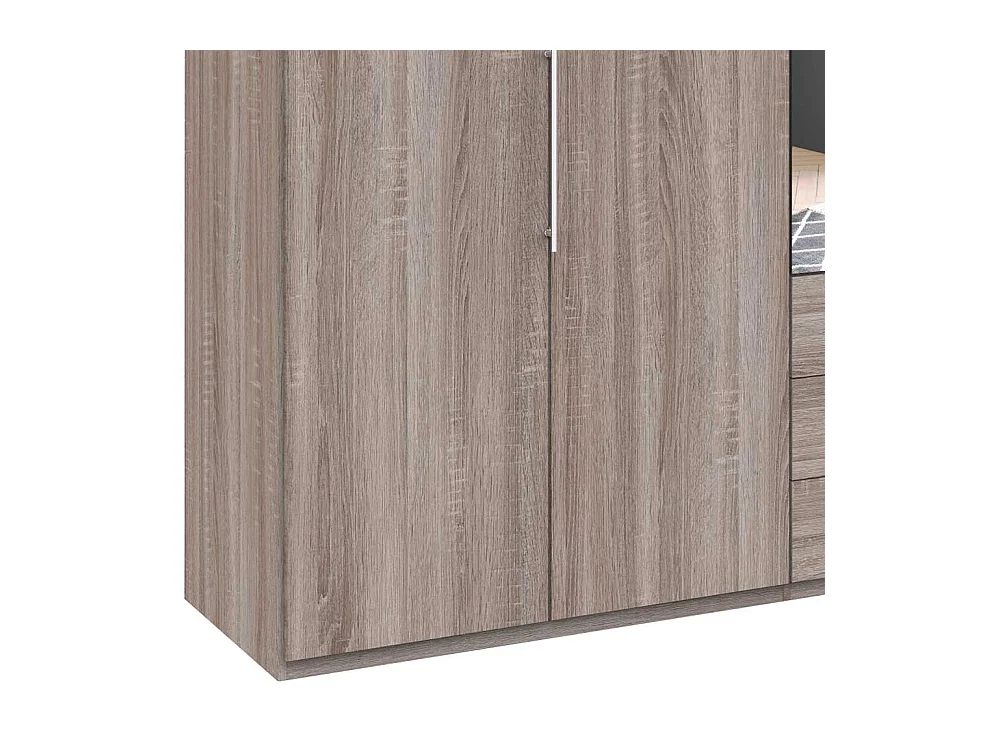 Panorama Schlafzimmerschrank mit Falttüren Spiegeltür