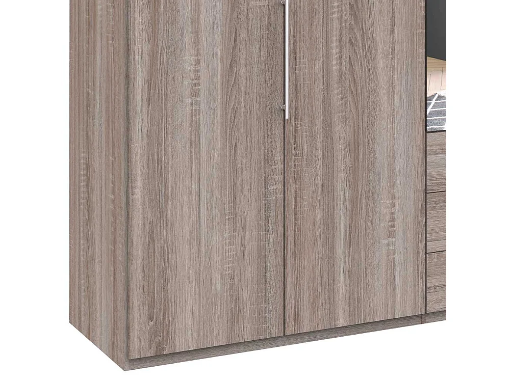 Panorama Schlafzimmerschrank mit Falttüren Spiegeltür