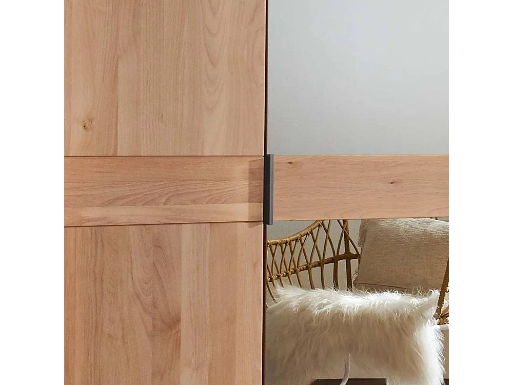 Drehtürschrank Schlafzimmerschrank in modernem Design und Erlefarben