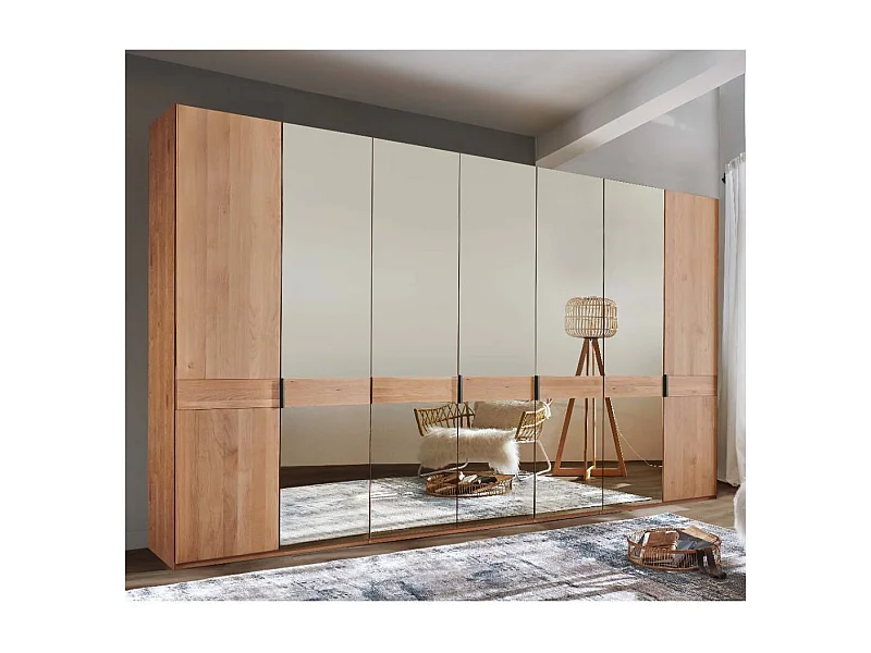 Drehtürschrank Schlafzimmerschrank in modernem Design und Erlefarben