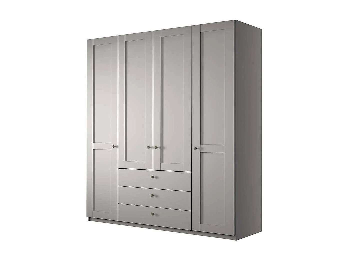 Kleiderschrank Hellgrau im Landhausstil Made in Germany