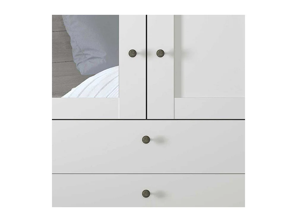 Drehtürschrank Schlafzimmer im Landhausstil Spiegeltür