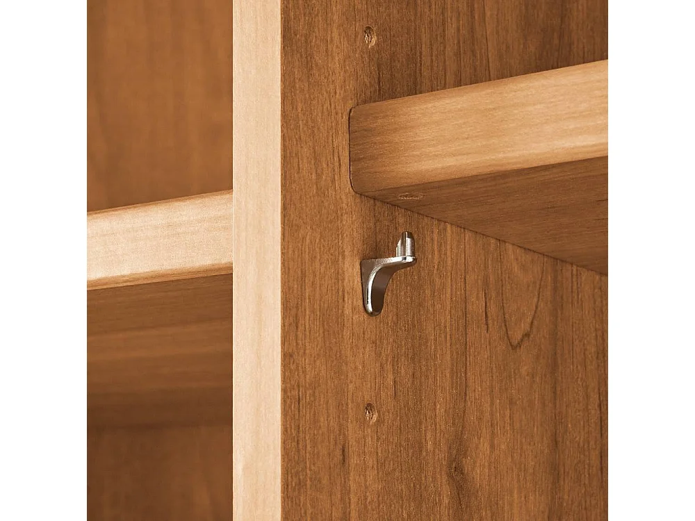 Kleiderschrank Drehtürenschrank mit Spiegeltür 148 cm breit