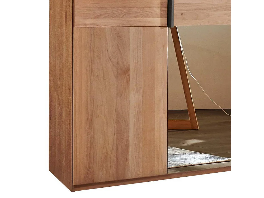 Kleiderschrank Drehtürenschrank mit Spiegeltür 148 cm breit
