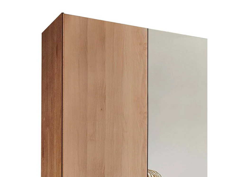 Kleiderschrank Drehtürenschrank mit Spiegeltür 148 cm breit