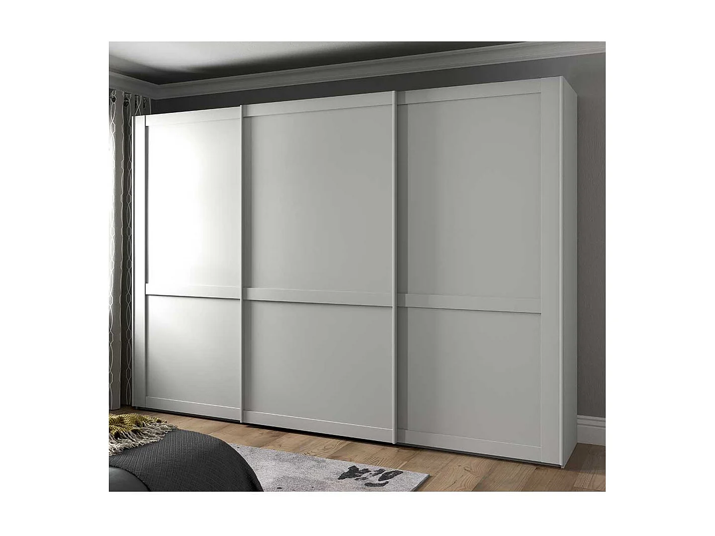 Schlafzimmerkleiderschrank mit Schiebetüren in Weiß Made in Germany