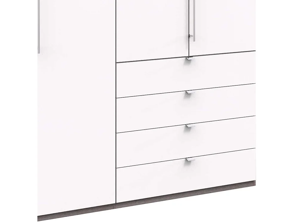 Gleittüren Kleiderschrank mit vier Schubladen Made in Germany