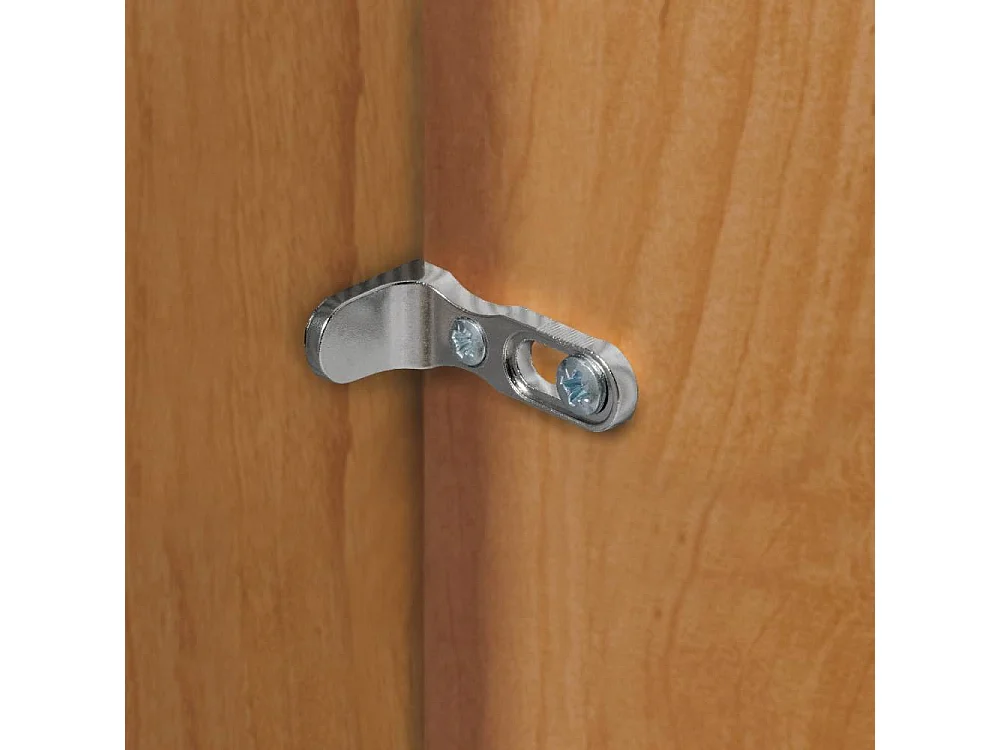 Holzschrank Drehtürenschrank mit Metallgriffen und Massivholz Türen