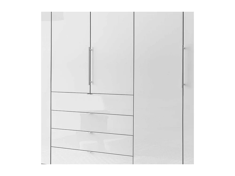 Schlafzimmerschrank in Braun und Weiß Falttüren