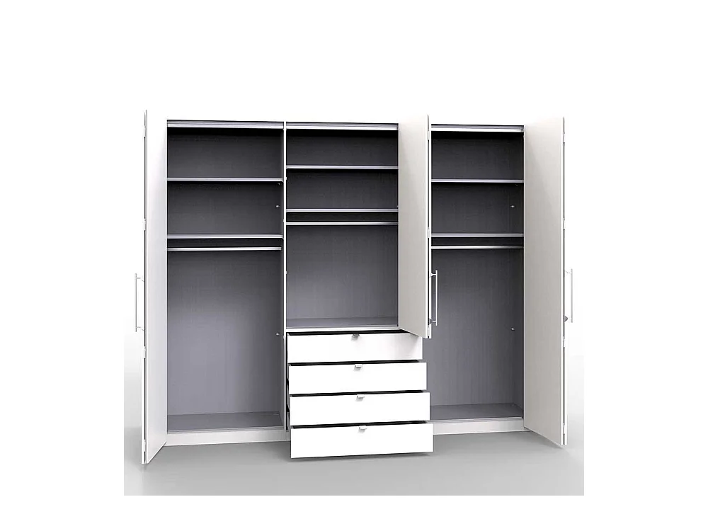 Schlafzimmerschrank in Braun und Weiß Falttüren