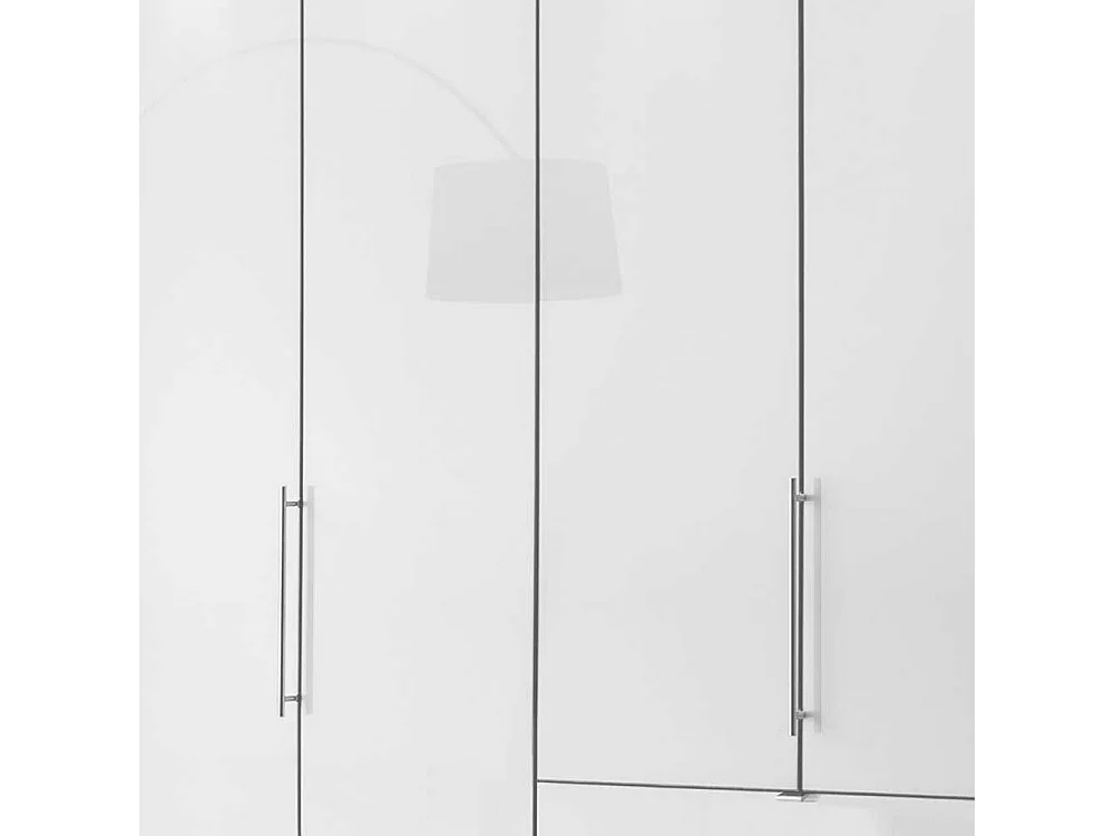 Schlafzimmerschrank in Braun und Weiß Falttüren