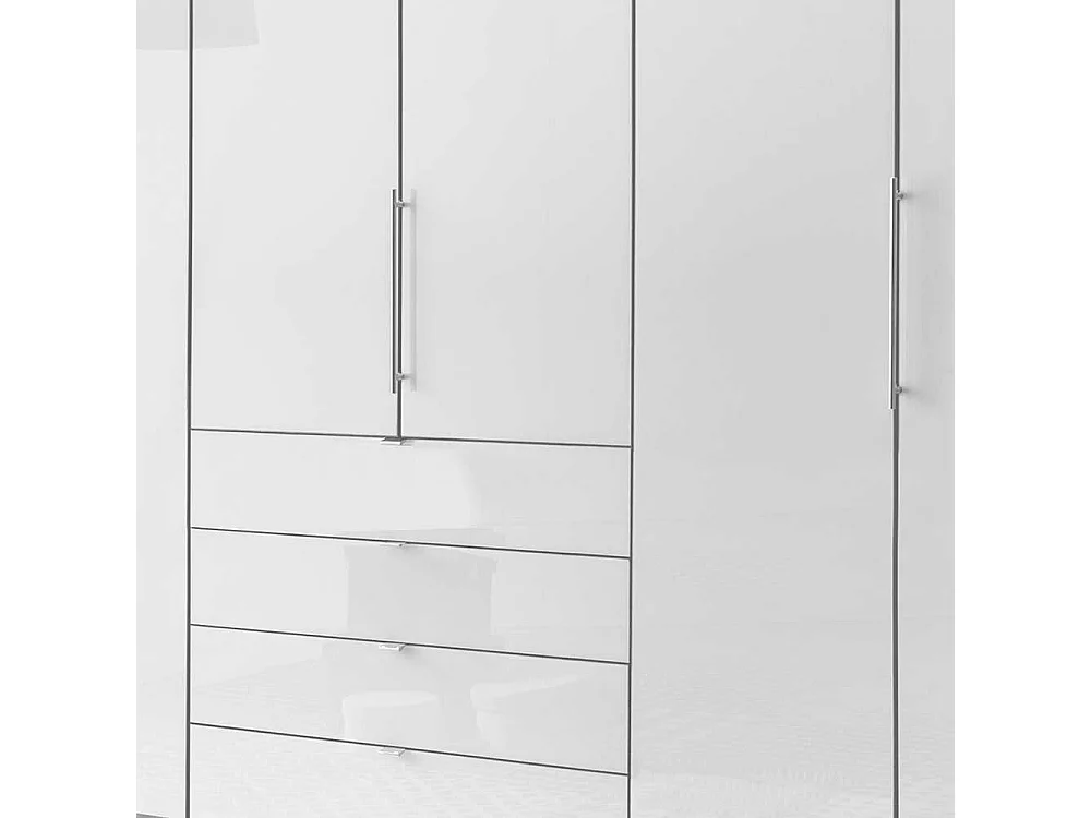 Schlafzimmerschrank in Braun und Weiß Falttüren