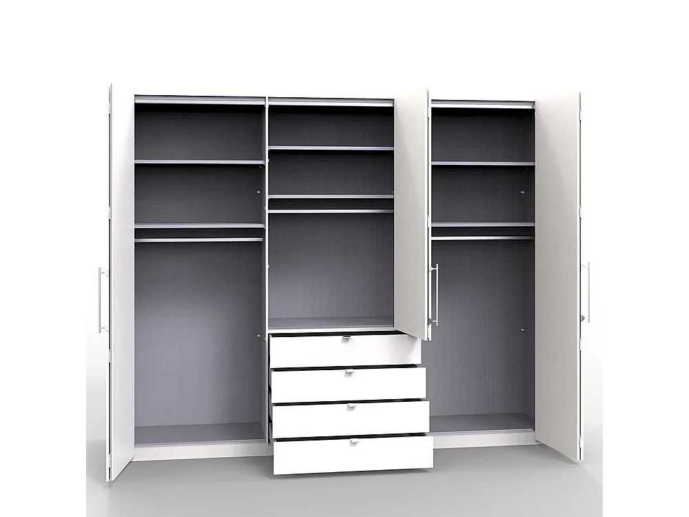 Schlafzimmerschrank in Braun und Weiß Falttüren