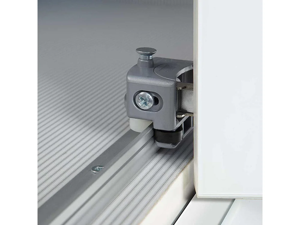 Schlafzimmerschrank in Braun und Weiß Falttüren