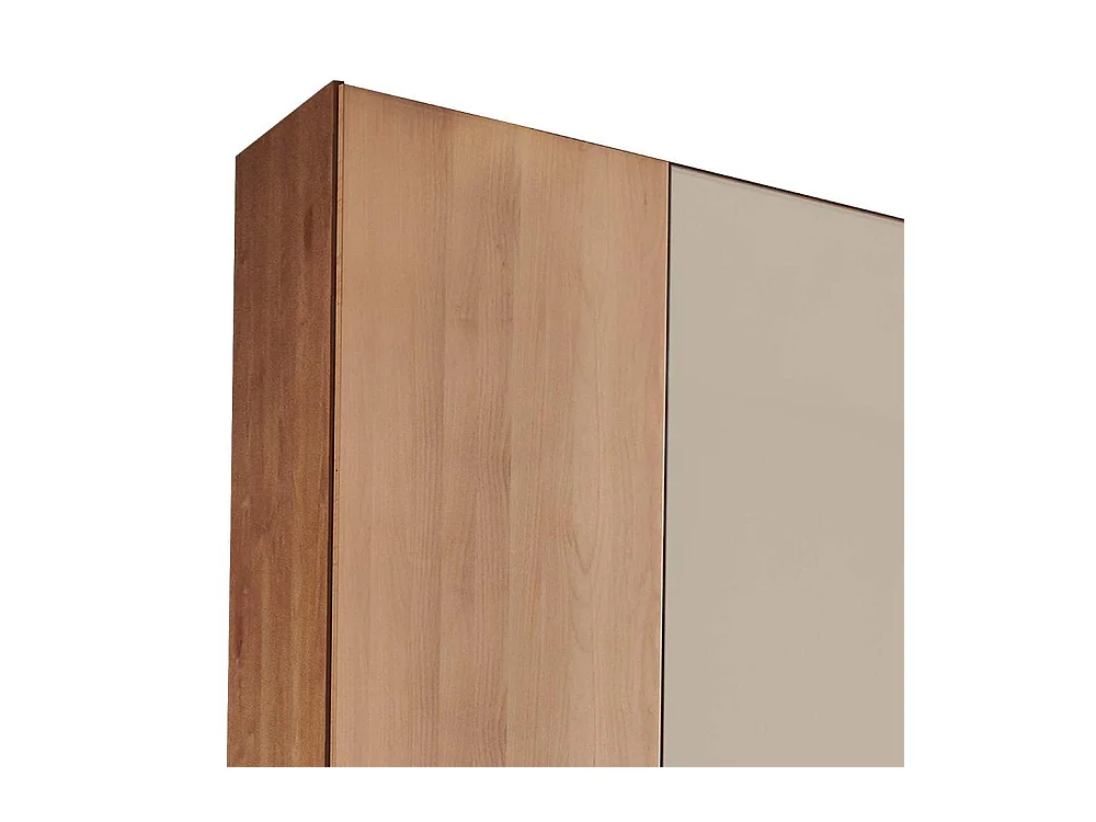 Drehtürenschrank Schlafzimmerkleiderschrank in Champagner und Erlefarben