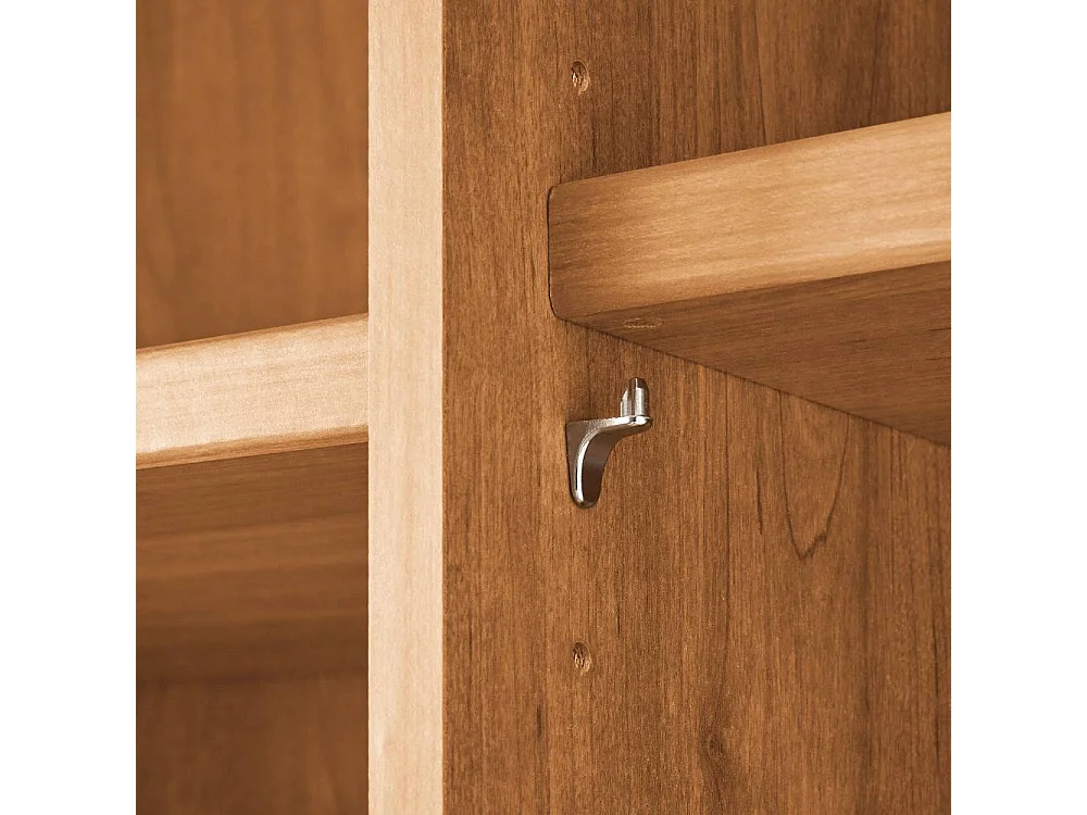 Drehtürenschrank Schlafzimmerkleiderschrank in Champagner und Erlefarben