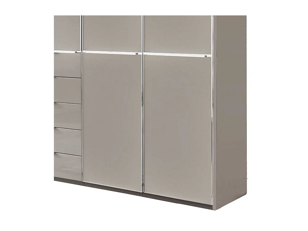 Kleiderschrank Schlafzimmerschrank mit zehn Schubladen in Grau